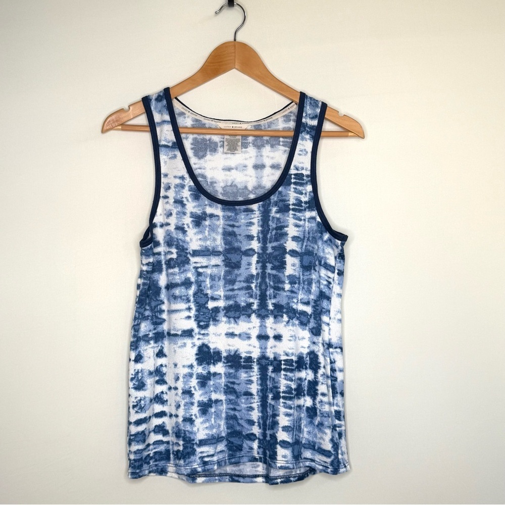 Lucky Brand Blue & White Tie-Dye Tank – Size S – NWOT